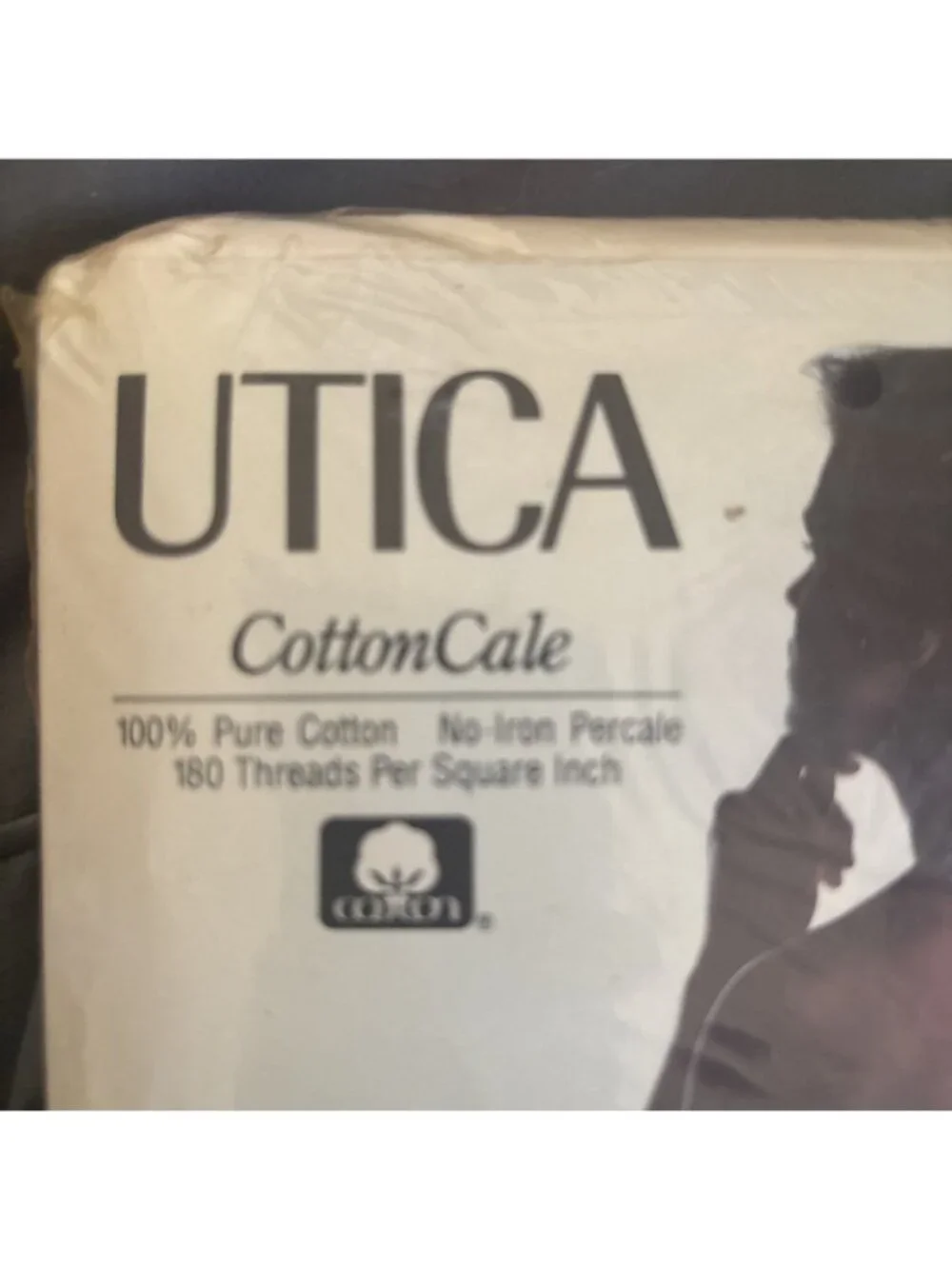 UTICA J.P. Stevens Twin Fitted Sheet NO IRON PERCALE Cream 39x75” Vintage NEW